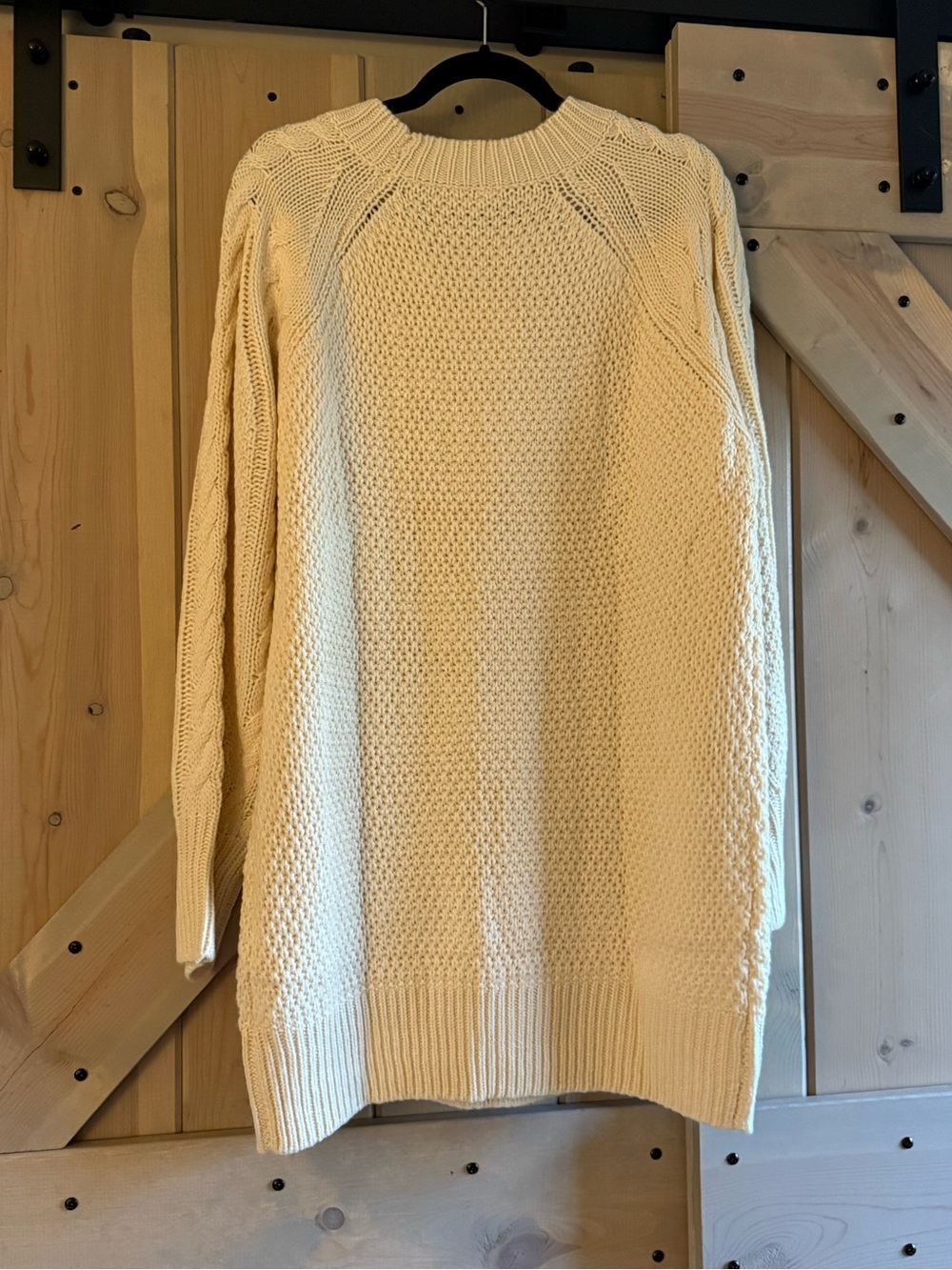 NWT Cable Knit Mini Dress in Cream - Picture 8 of 8